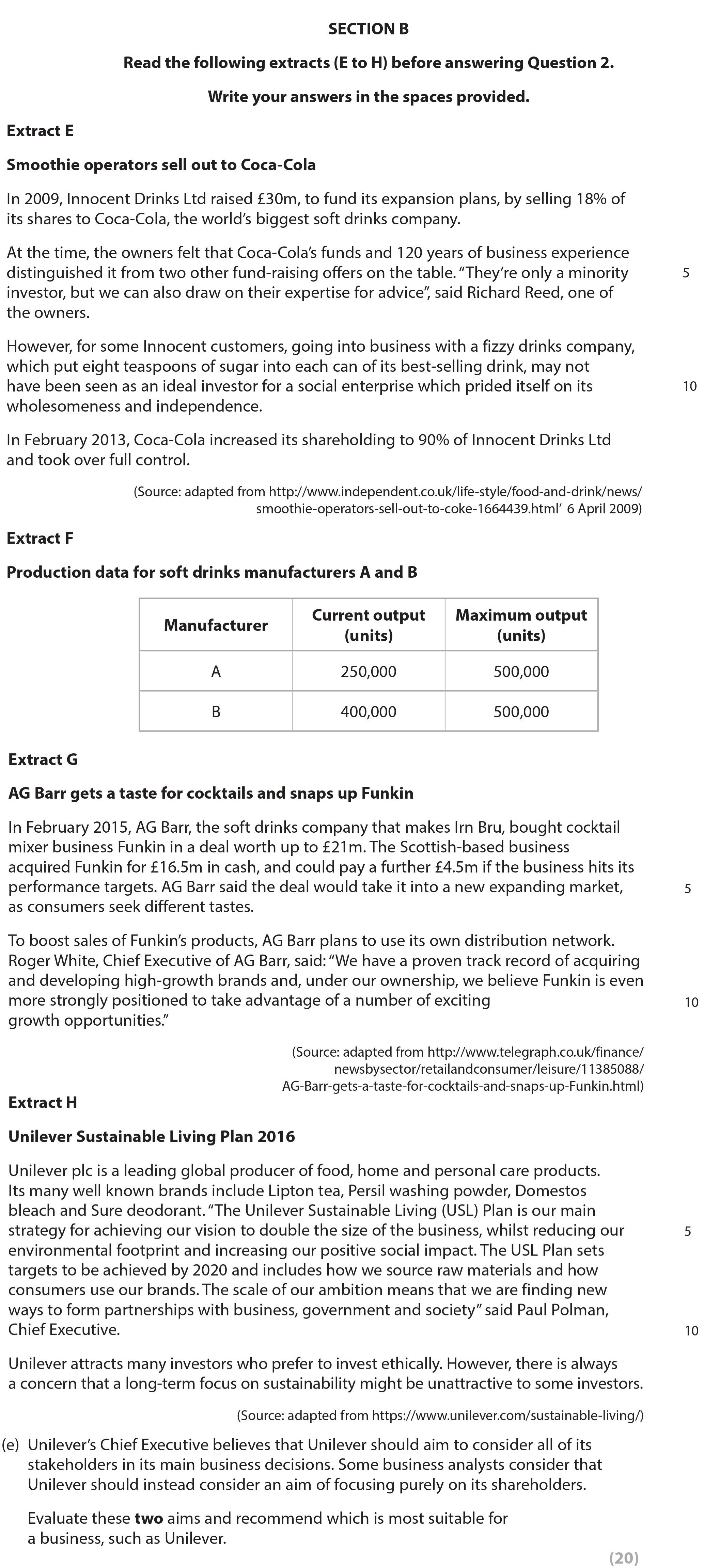 Evaluate-the-two-aims-and-recommend-which-is-most-suitable-for-a-business,-such-as-Unilever-Edexcel-A-Level Business-Question 2-2017-Paper 2.png
