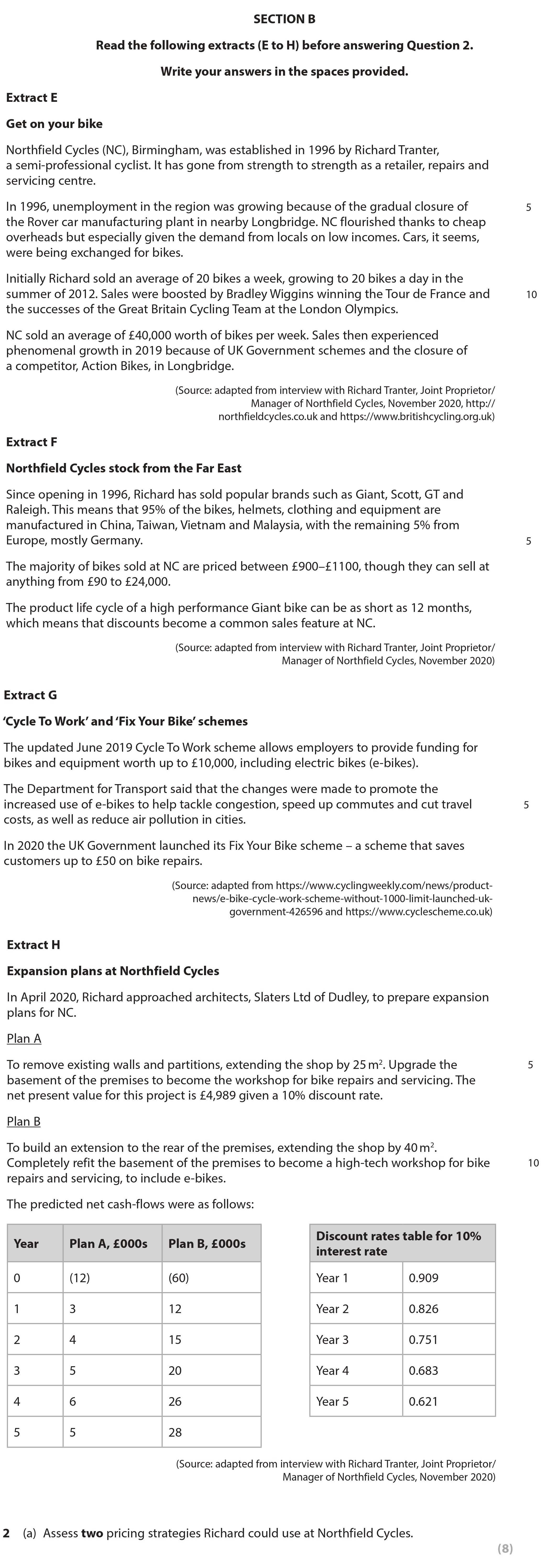 Assess-two-pricing-strategies-Richard-could-use-at-Northfield-Cycles.-Edexcel-A-Level Business-Question 2-2022-Paper 3.png