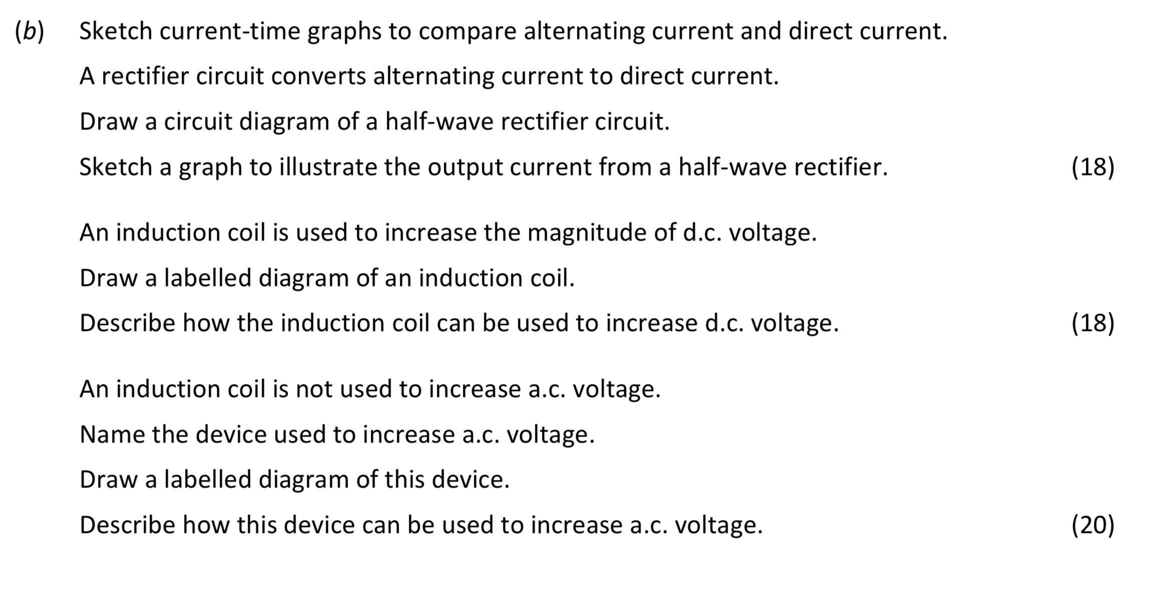 Sketch-current-time-graphs-to-compare-alternating-current-and-direct-current-Leaving Cert Physics-Question b-2018.png