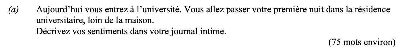 Aujourd’hui-vous-entrez-à-l’université-Leaving Cert French-Question (a)-2003.png