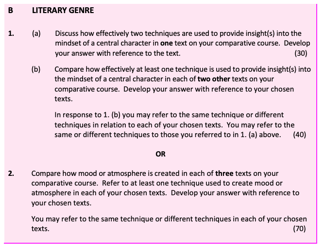 Discuss-how-effectively-two-techniques-are-used-to-provide-insight(s)-into-the-mindset-of-a-central-character-in-one-text-on-your-comparative-course-Leaving Cert English-Question 1-2019.png