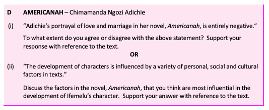 “Adichie’s-portrayal-of-love-and-marriage-in-her-novel,-Americanah,-is-entirely-negative.”-To-what-extent-do-you-agree-or-disagree-with-the-above-statement?-Support-your-response-with-reference-to-the-text.-Leaving Cert English-Question D (i)-2018.png