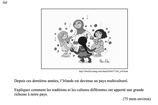 Depuis-ces-dernières-années,-l’Irlande-est-devenue-un-pays-multiculturel-Leaving Cert French-Question 1-2016.png