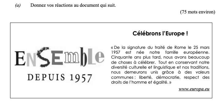 Donnez-vos-réactions-au-document-qui-suit-Leaving Cert French-Question 1(a)-2007.png