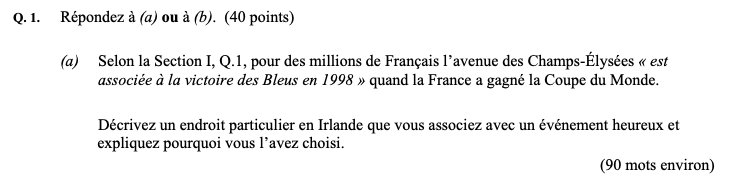 1.-Répondez-à-(a)-ou-à-(b)-Leaving Cert French-Question 1-2008.png