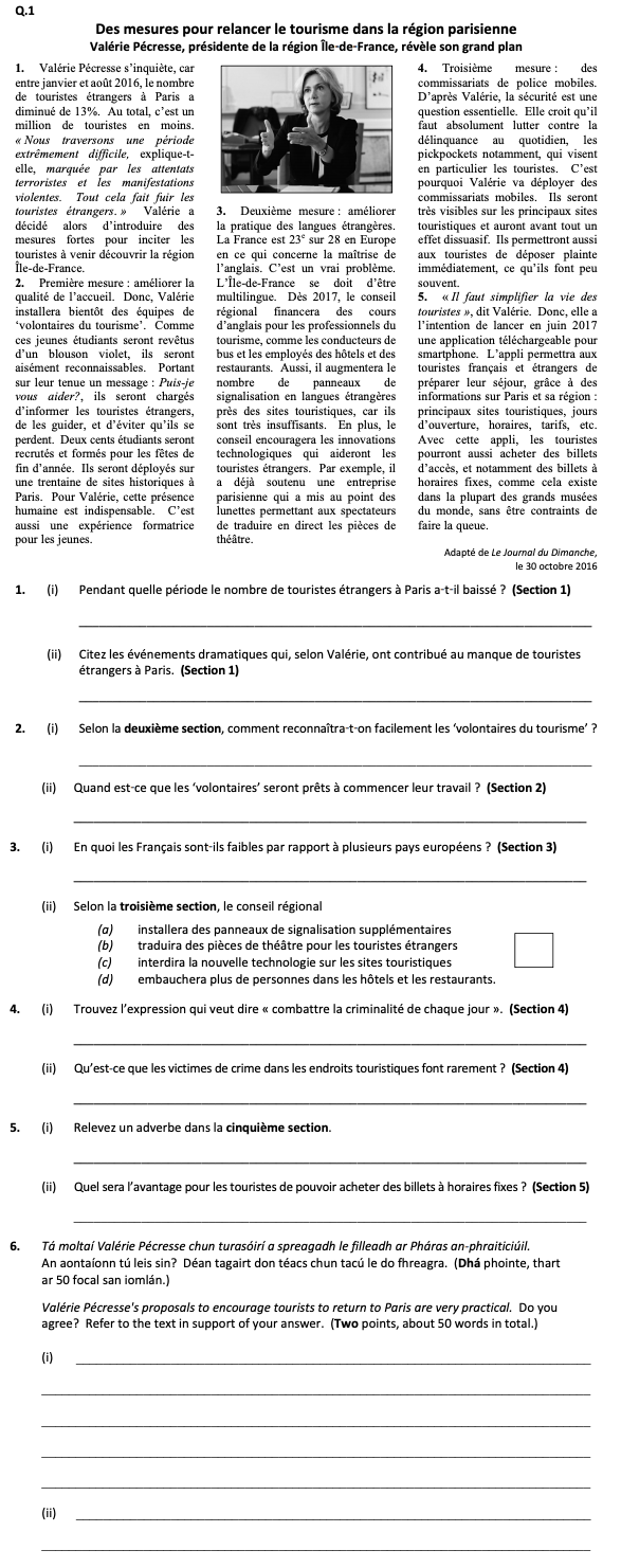 Pendant-quelle-période-le-nombre-de-touristes-étrangers-à-Paris-a-t-il-baissé-?-(Section-1)-Entre-janvier-et-août-2016,-le-nombre-de-touristes-étrangers-à-Paris-a-diminué-de-13%-Leaving Cert French-Question 1-2017.png