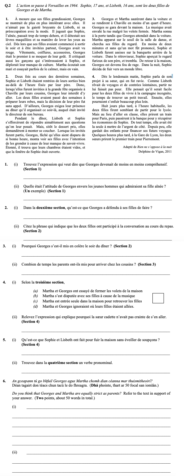 L’action-se-passe-à-Versailles-en-1964-Leaving Cert French-Question Q2-2014.png