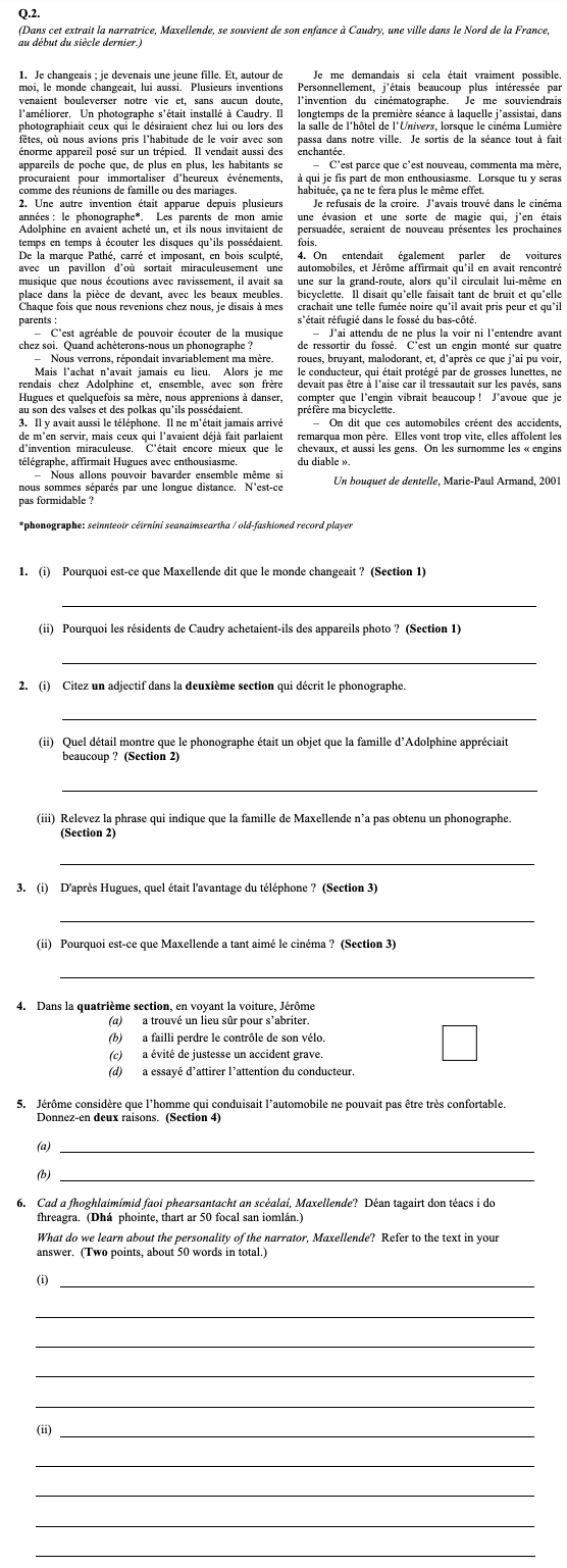 (Dans-cet-extrait-la-narratrice,-Maxellende,-se-souvient-de-son-enfance-à-Caudry,-une-ville-dans-le-Nord-de-la-France,-au-début-du-siècle-dernier.)--1-Leaving Cert French-Question 2-2007.png