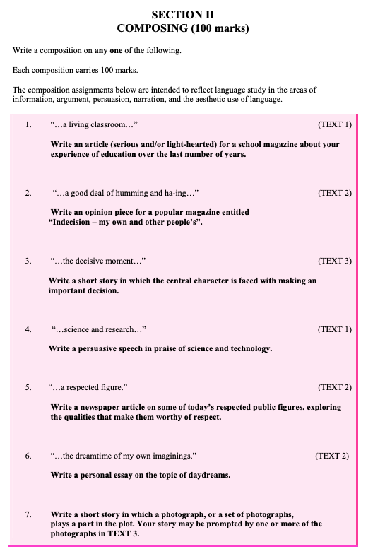 Write-an-article-(serious-and/or-light-hearted)-for-a-school-magazine-about-your-experience-of-education-over-the-last-number-of-years.-Leaving Cert English-Question 1-2009.png