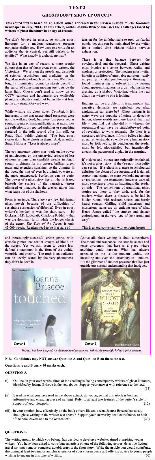 Outline,-in-your-own-words,-three-of-the-challenges-facing-contemporary-writers-of-ghost-literature,-identified-by-Joanna-Briscoe-in-the-text-above-Leaving Cert English-Question QUESTION A-2015.png