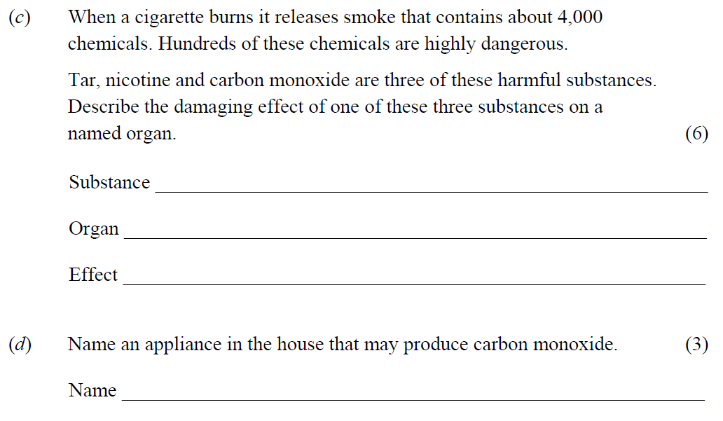 When-a-cigarette-burns-it-releases-smoke-that-contains-about-4,000-chemicals-Junior Cycle Science-Question c-2013.png