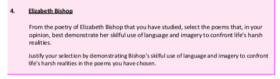 From-the-poetry-of-Elizabeth-Bishop-that-you-have-studied,-select-the-poems-that,-in-your-opinion,-best-demonstrate-her-skillful-use-of-language-and-imagery-to-confront-life’s-harsh-realities-Leaving Cert English-Question 4-2017.png