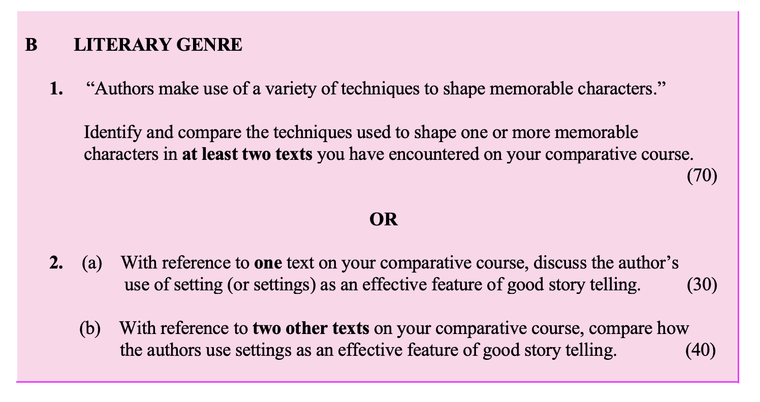 "Authors-make-use-of-a-variety-of-techniques-to-shape-memorable-characters."---Identify-and-compare-the-techniques-used-to-shape-one-or-more-memorable-characters-in-at-least-two-texts-you-have-encountered-on-your-comparative-course.-Leaving Cert English-Question 1-2012.png