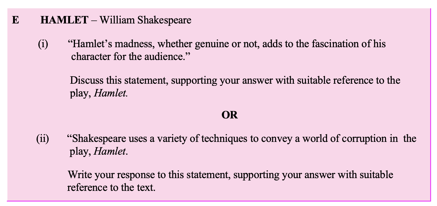 "Hamlet's-madness,-whether-genuine-or-not,-adds-to-the-fascination-of-his-character-for-the-audience."---Discuss-this-statement,-supporting-your-answer-with-suitable-reference-to-the-play,-Hamlet.-Leaving Cert English-Question (i)-2012.png