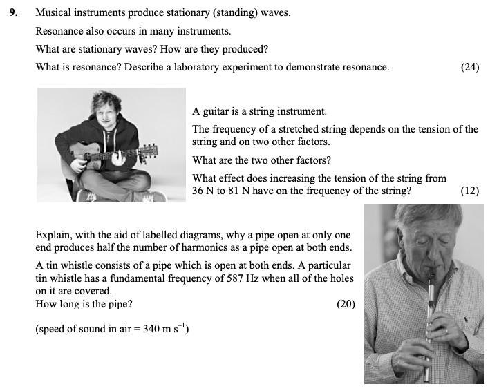 Musical-instruments-produce-stationary-(standing)-waves-Leaving Cert Physics-Question 9-2015.png