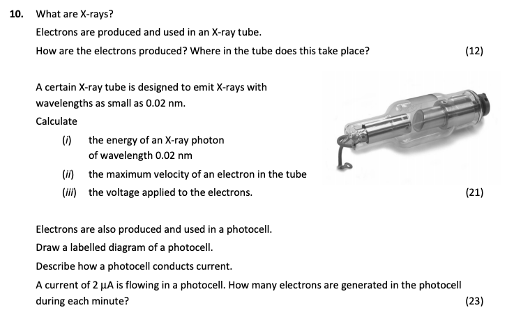 What-are-X-rays?---Electrons-are-produced-and-used-in-an-X-ray-tube-Leaving Cert Physics-Question 10-2017.png