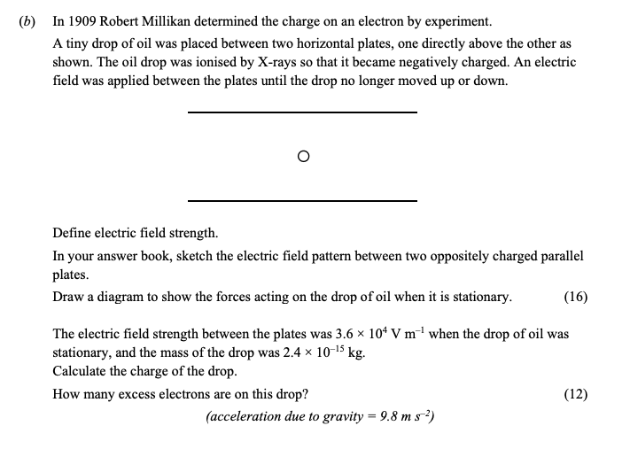 Define-electric-field-strength-Leaving Cert Physics-Question (b)-2016.png