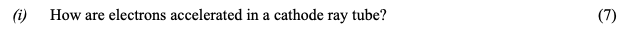 How-are-electrons-accelerated-in-a-cathode-ray-tube?---Leaving Cert Physics-Question (i)-2007.png