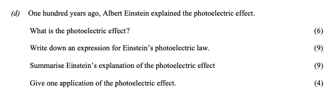 What-is-the-photoelectric-effect?---Write-down-an-expression-for-Einstein's-photoelectric-law-Leaving Cert Physics-Question 12(d)-2005.png