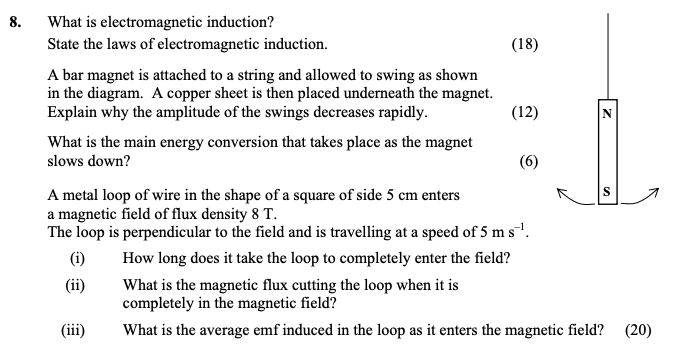 What-is-electromagnetic-induction?--State-the-laws-of-electromagnetic-induction-Leaving Cert Physics-Question 8-2008.png