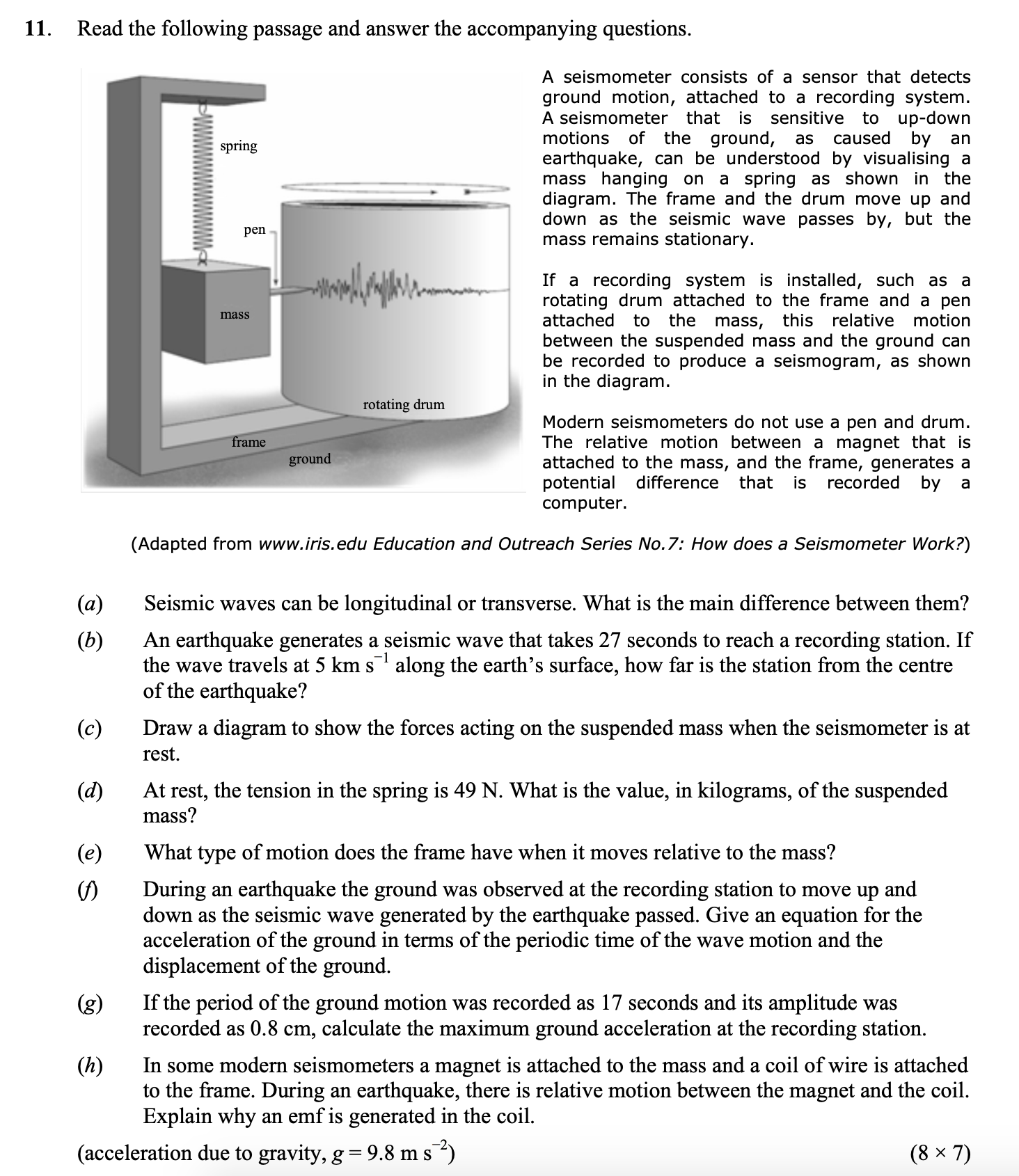 Read-the-following-passage-and-answer-the-accompanying-questions-Leaving Cert Physics-Question 11-2013.png