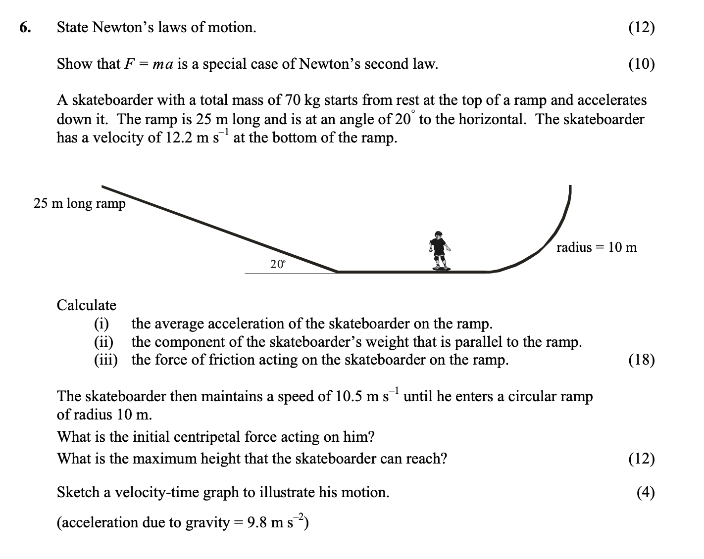 State-Newton's-laws-of-motion-Leaving Cert Physics-Question 6-2009.png