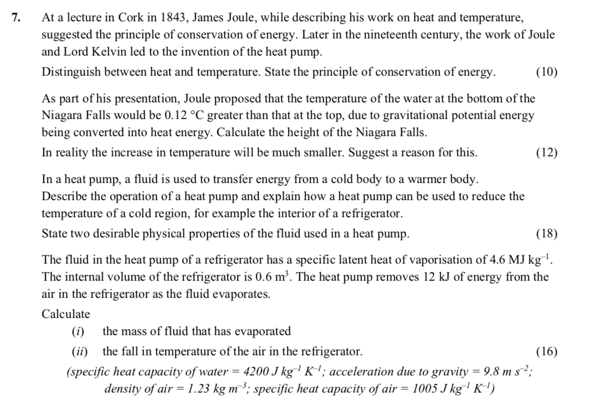 At-a-lecture-in-Cork-in-1843,-James-Joule,-while-describing-his-work-on-heat-and-temperature,-suggested-the-principle-of-conservation-of-energy-Leaving Cert Physics-Question 7-2016.png