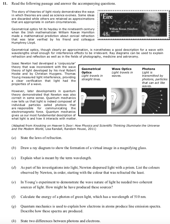 Read-the-following-passage-and-answer-the-accompanying-questions-Leaving Cert Physics-Question 11-2016.png