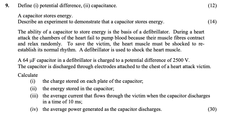 Define-(i)-potential-difference,-(ii)-capacitance-Leaving Cert Physics-Question 9-2009.png
