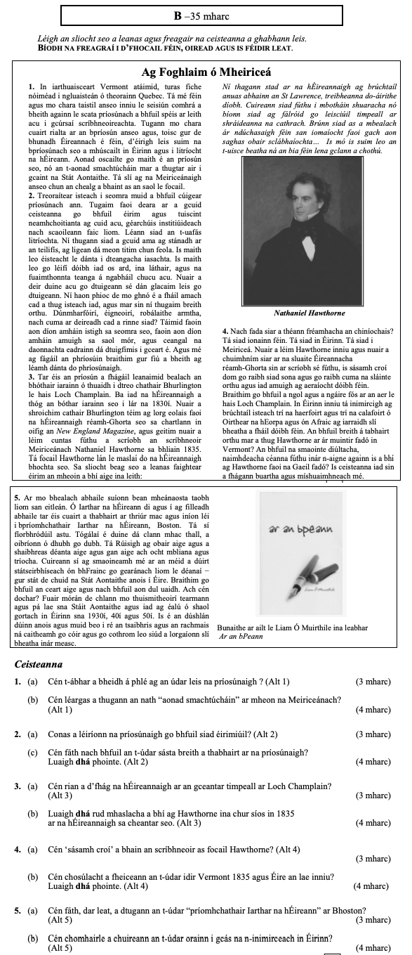 Cén-t-ábhar-a-bheadh-a-phléag-an-t-údar-leis-na-próifíngí?-(Alt-1)--Cén-léargas-a-thugann-an-t-údar-san-nath-"anond-smachtúcháin"-ar-mheon-na-Meiriceánacha?-(Alt-1)--An-tslí-a-leiríon-na-próifíngí-go-bhfuil-siad-éirimúil?-(Alt-2)--Cén-fath-nach-bhfuil-an-t-údar-sásta-breatha-a-thabairt-ar-na-próifíngí?---Luighidh-Alt-phointe-Leaving Cert Irish-Question 1-2007.png