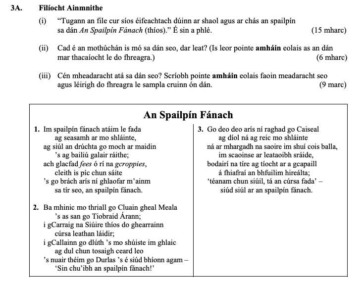 Filíocht-Ainmnithe--(i)-“Tugann-an-file-cur-síos-éifeachtach-dúinn-ar-shaol-agus-ar-chás-an-spailpín-sa-dán-An-Spailpín-Fánach-(thíos).”-É-sin-a-phlé-Leaving Cert Irish-Question 3A-2014.png