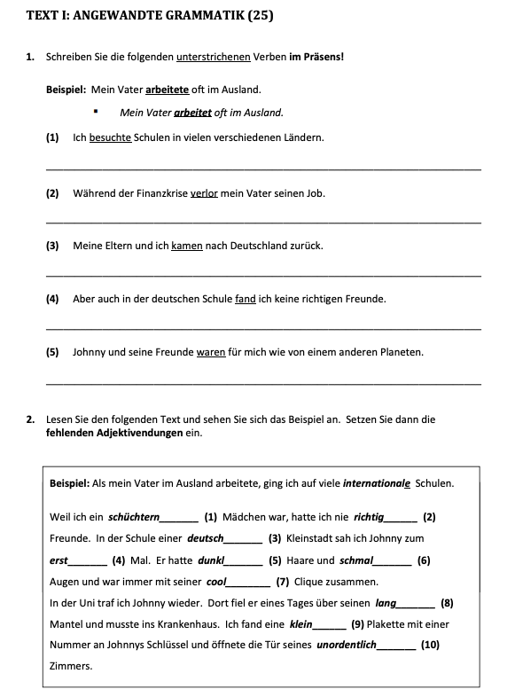 Schreiben-Sie-die-folgenden-unterstrichenen-Verben-im-Präsens!--Beispiel:-Mein-Vater-arbeitete-oft-im-Ausland-Leaving Cert German-Question 1-2019.png