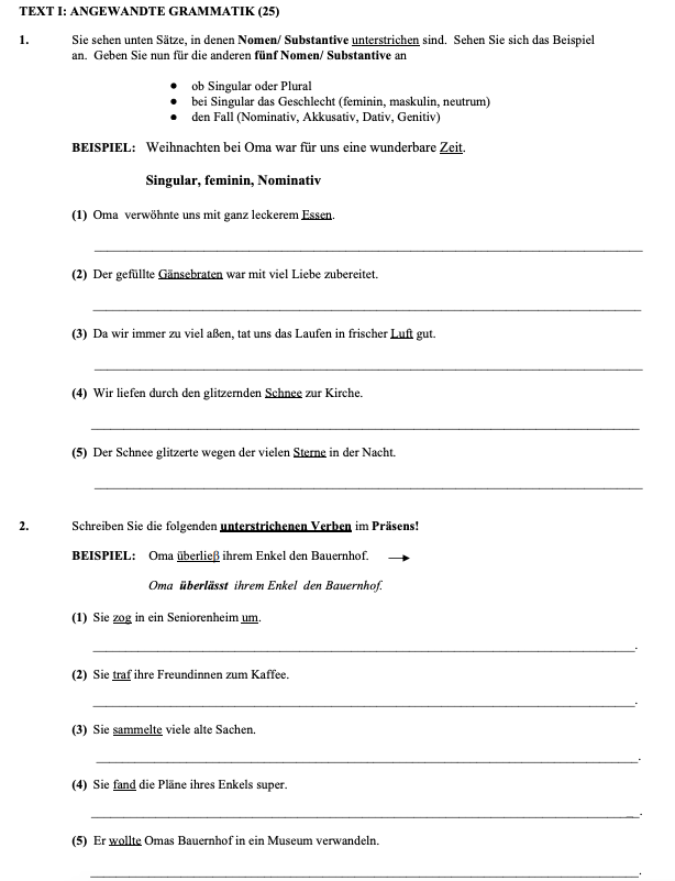 Sie-sehen-unten-Sätze,-in-denen-Nomen/Substantive-unterstrichen-sind-Leaving Cert German-Question 1-2010.png