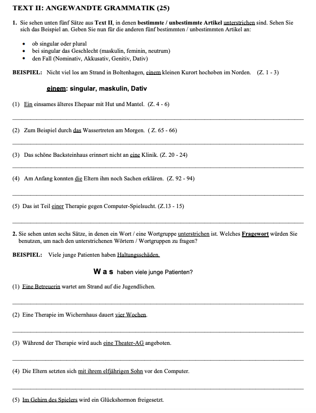 1.-Sie-sehen-unten-fünf-Sätze-aus-Text-II,-in-denen-bestimmte-/-unbestimmte-Artikel-unterschieden-Leaving Cert German-Question 1-2006.png