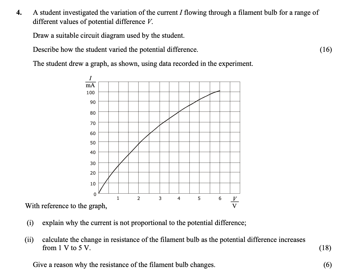 A-student-investigated-the-variation-of-the-current-I-flowing-through-a-filament-bulb-for-a-range-of-different-values-of-potential-difference-V-Leaving Cert Physics-Question 4-2005.png
