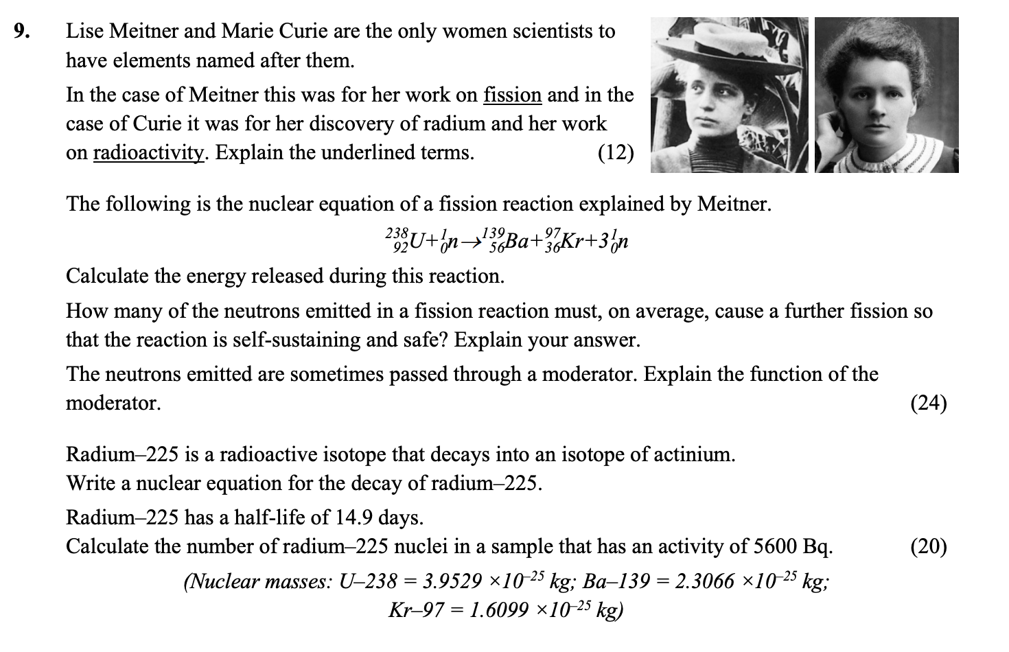 Lise-Meitner-and-Marie-Curie-are-the-only-women-scientists-to-have-elements-named-after-them-Leaving Cert Physics-Question 9-2016.png