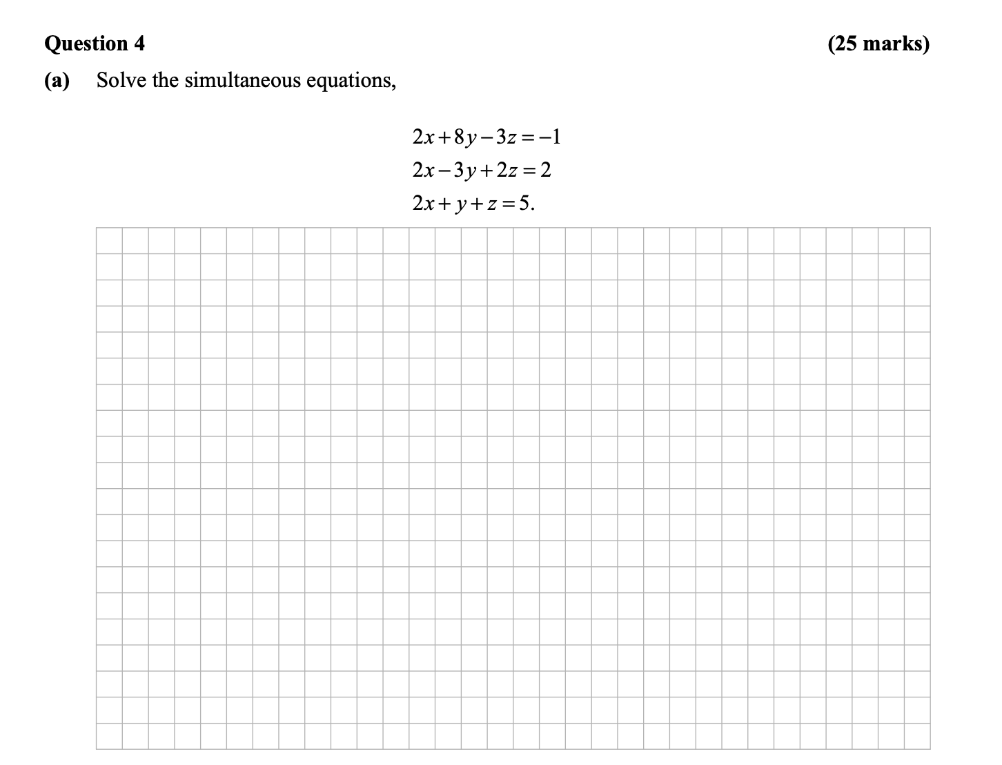 Solve-the-simultaneous-equations,--2x-+-8y---3z-=--1-2x---3y-+-2z-=-2-2x-+-y-+-z-=-5.-Leaving Cert Mathematics-Question 4(a)-2012.png