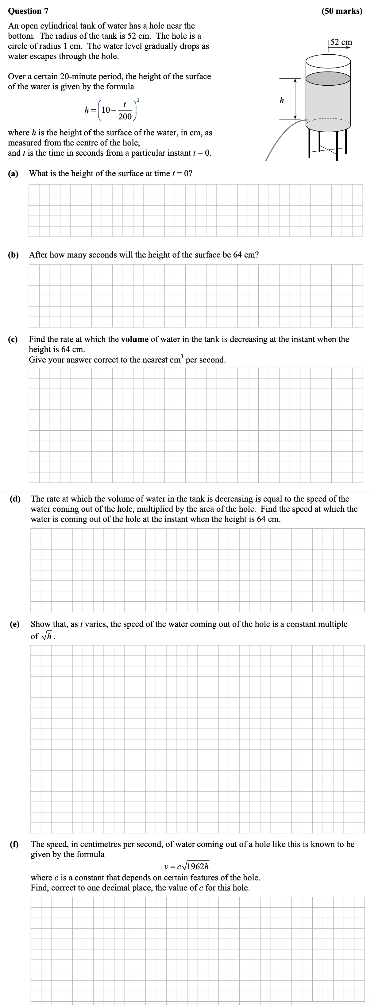 An-open-cylindrical-tank-of-water-has-a-hole-near-the-bottom-Leaving Cert Mathematics-Question 7-2012.png