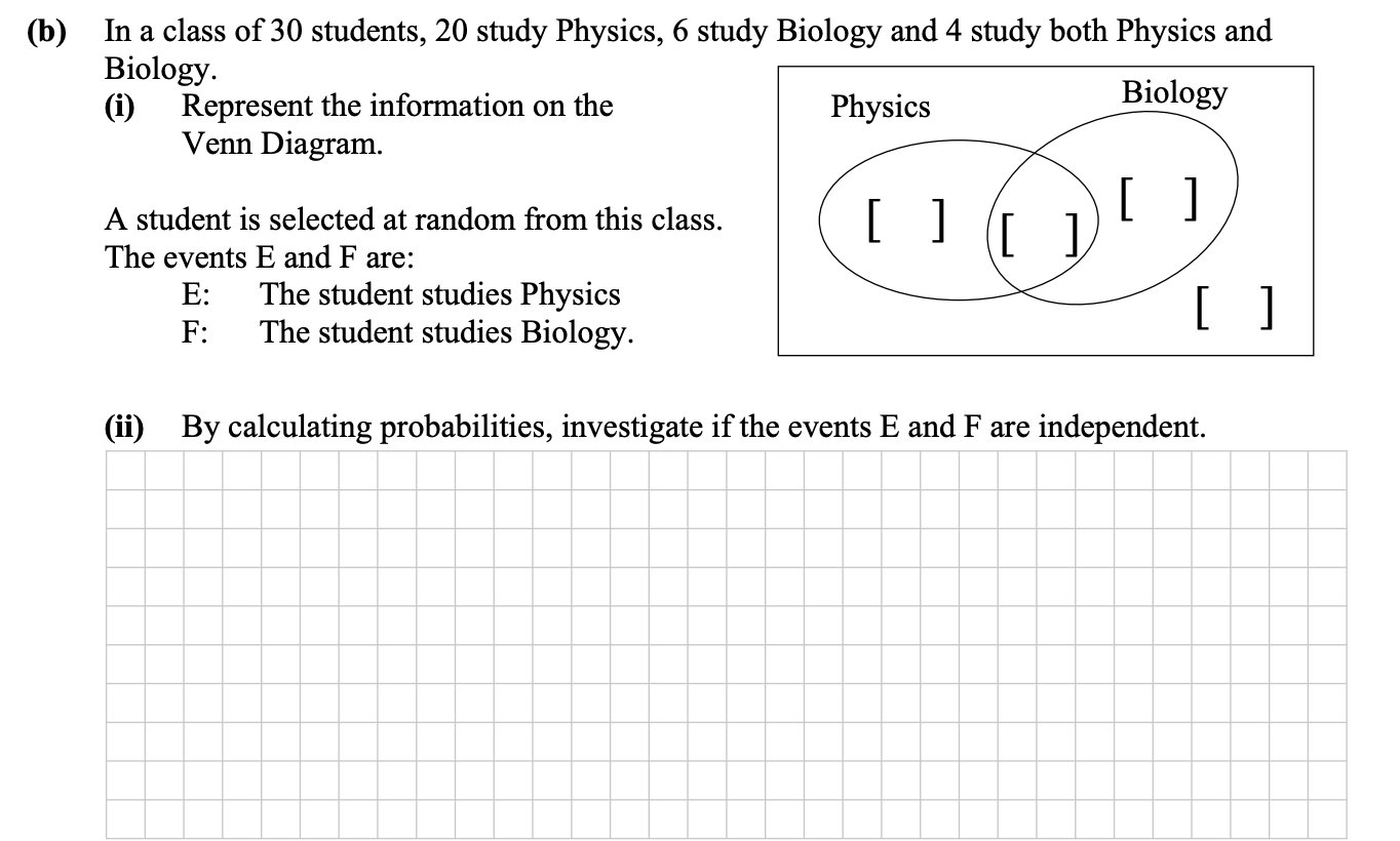 In-a-class-of-30-students,-20-study-Physics,-6-study-Biology-and-4-study-both-Physics-and-Biology-Leaving Cert Mathematics-Question b-2013.png