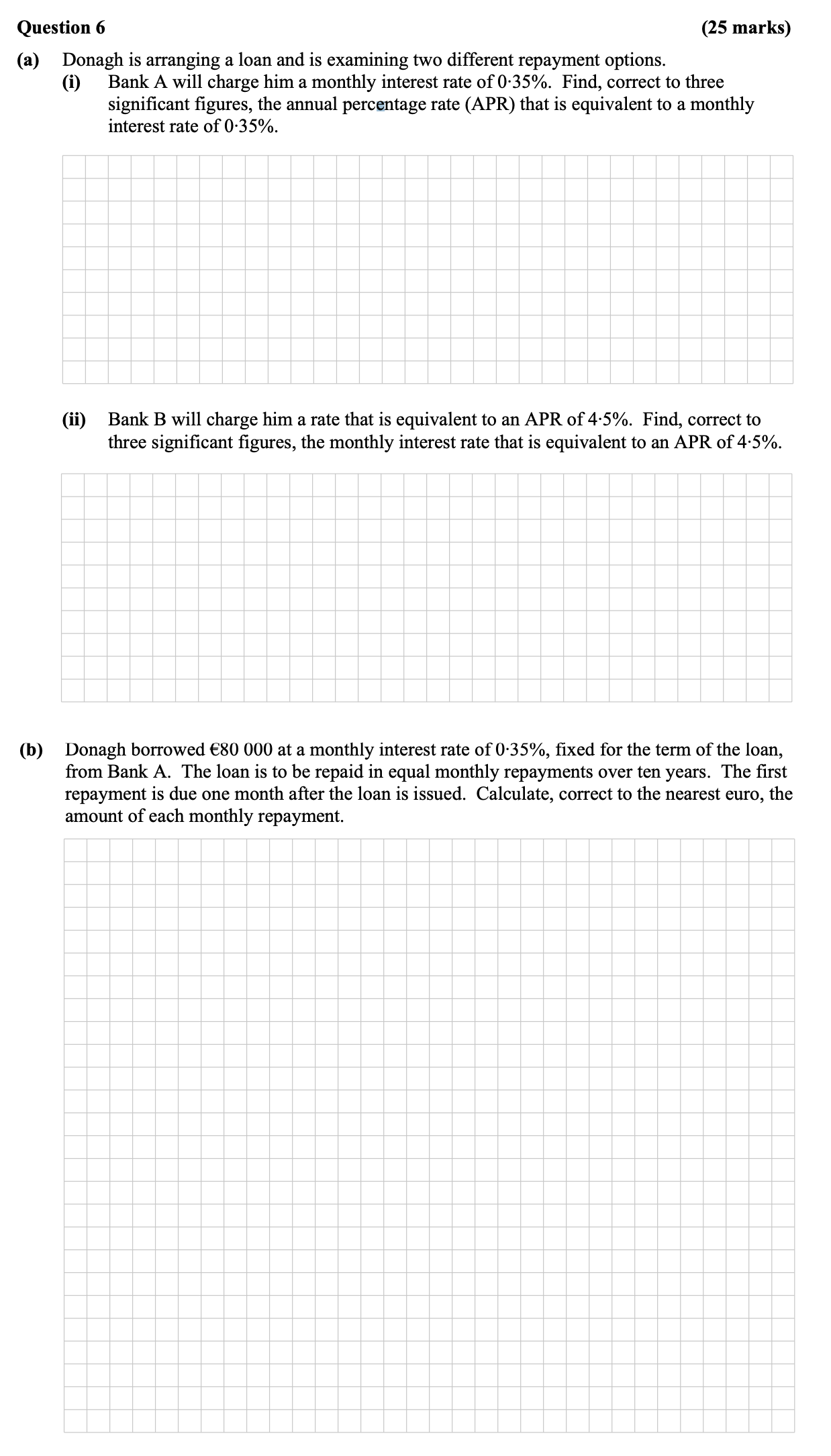 Donagh-is-arranging-a-loan-and-is-examining-two-different-repayment-options-Leaving Cert Mathematics-Question 6-2015.png