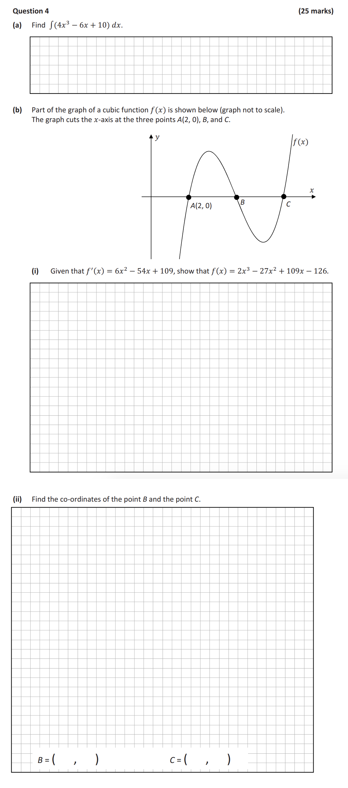 Part-of-the-graph-of-a-cubic-function-$f(x)$-is-shown-below-(graph-not-to-scale)-Leaving Cert Mathematics-Question 4 (b)-2019.png