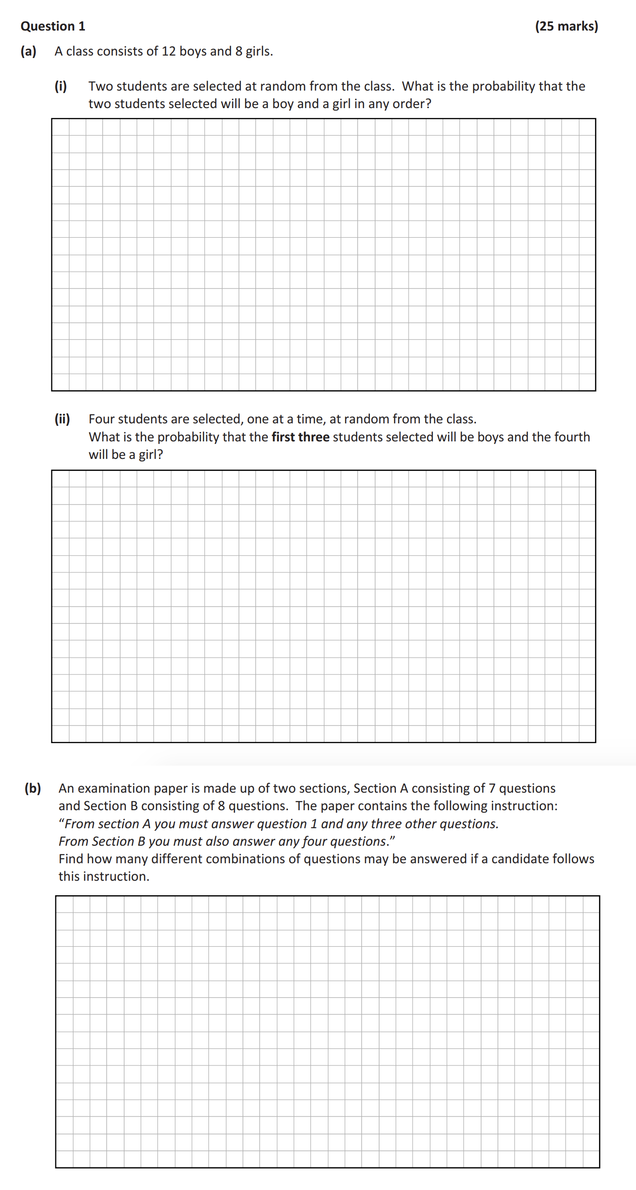 A-class-consists-of-12-boys-and-8-girls-Leaving Cert Mathematics-Question 1-2019.png