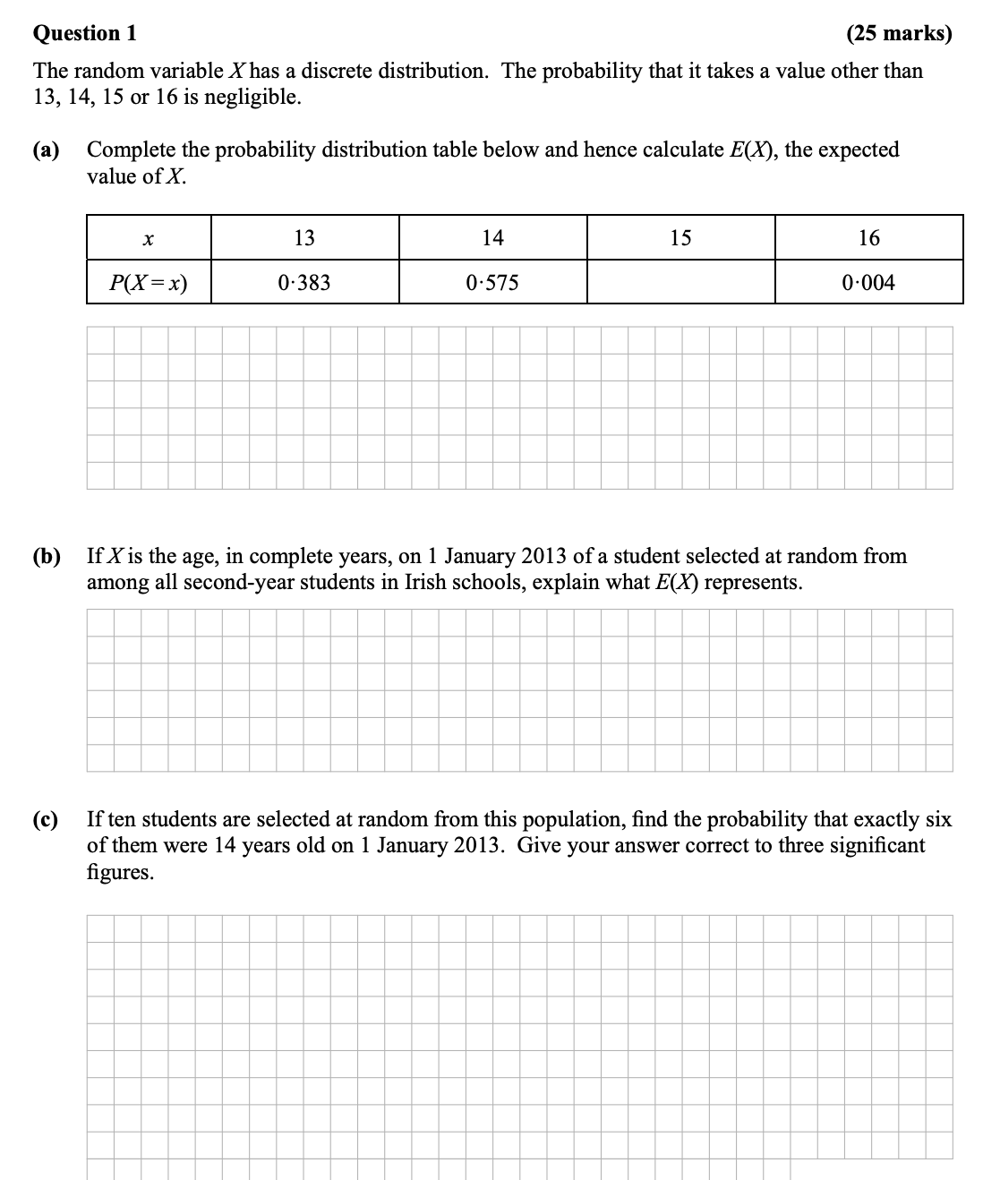 The-random-variable-$X$-has-a-discrete-distribution-Leaving Cert Mathematics-Question 1-2014.png