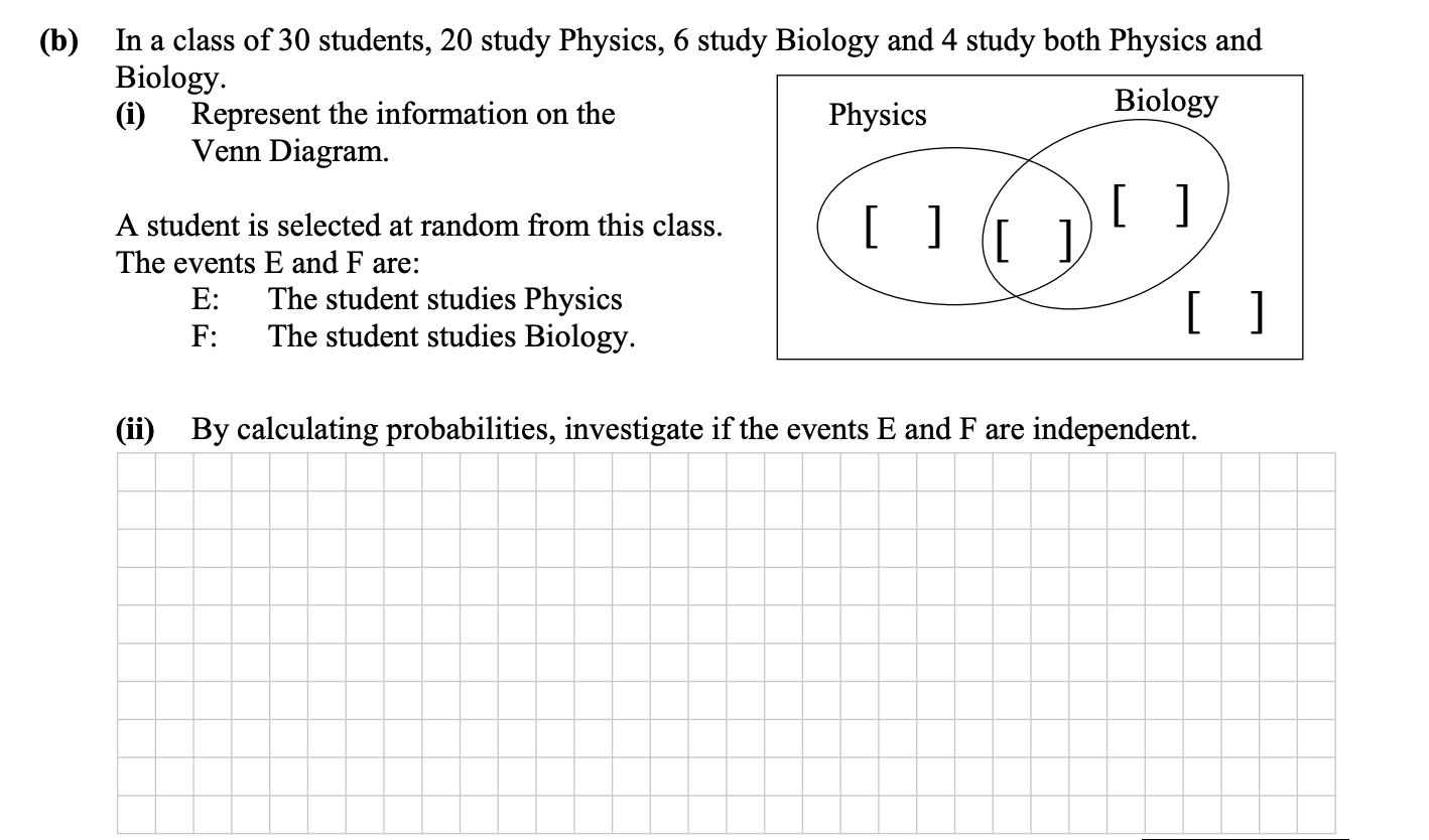 In-a-class-of-30-students,-20-study-Physics,-6-study-Biology-and-4-study-both-Physics-and-Biology-Leaving Cert Mathematics-Question b-2013.png