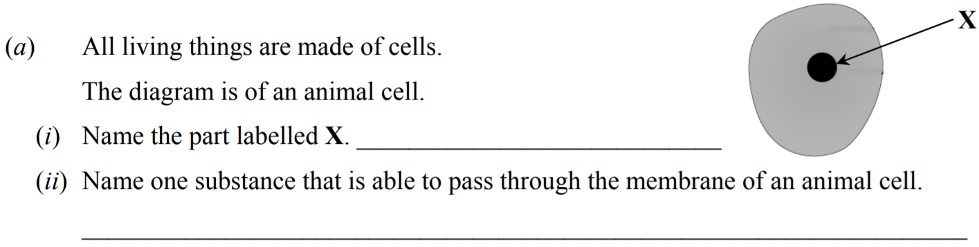 All-living-things-are-made-of-cells-Junior Cycle Science-Question a-2015.png