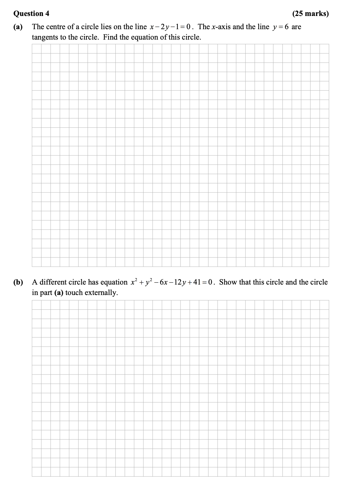 The-centre-of-a-circle-lies-on-the-line-$x---2y---1-=-0$-Leaving Cert Mathematics-Question 4-2010.png