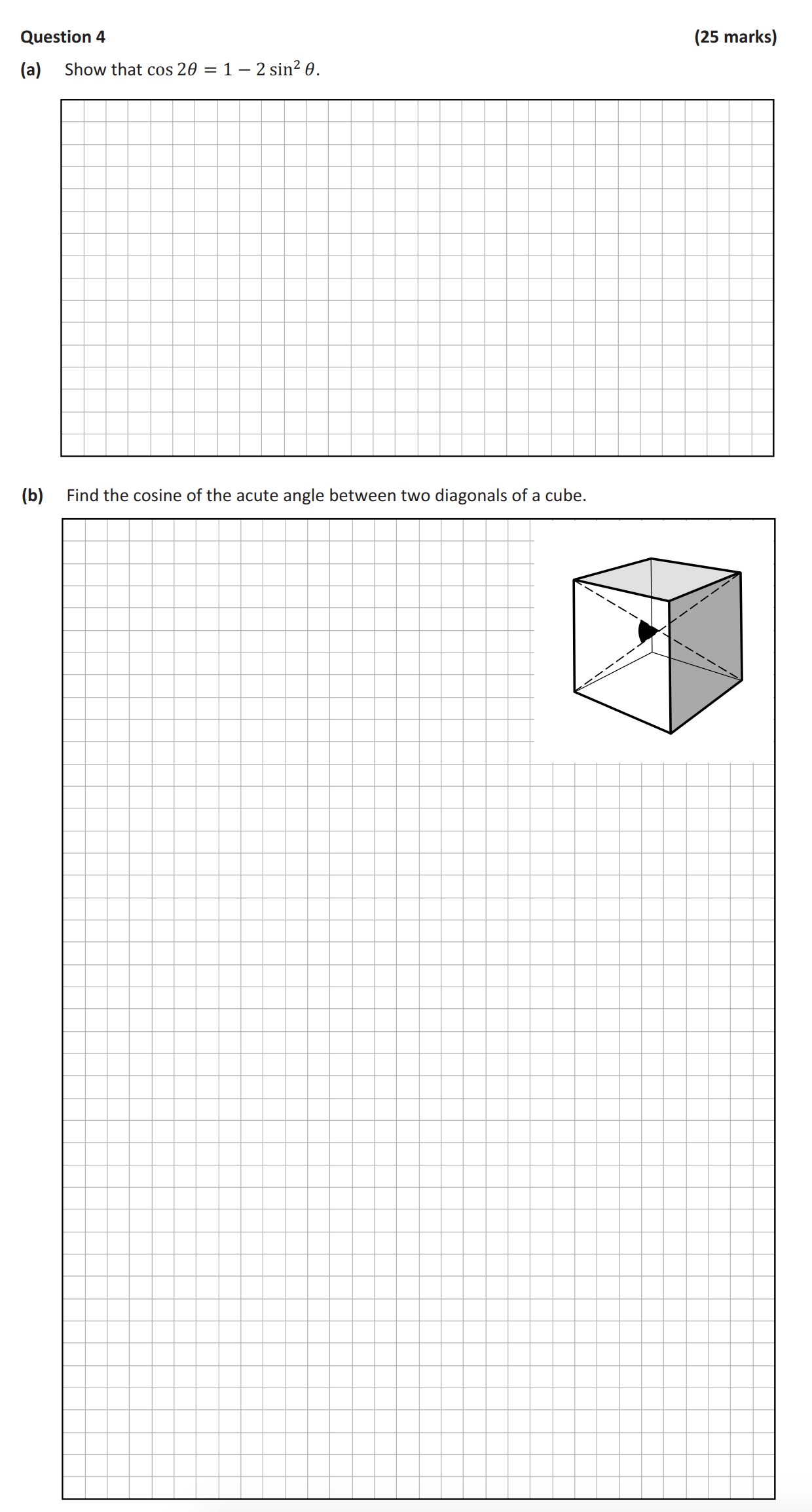 a)-Show-that-cos-2θ-=-1---2-sin²-θ-Leaving Cert Mathematics-Question 4-2019.png