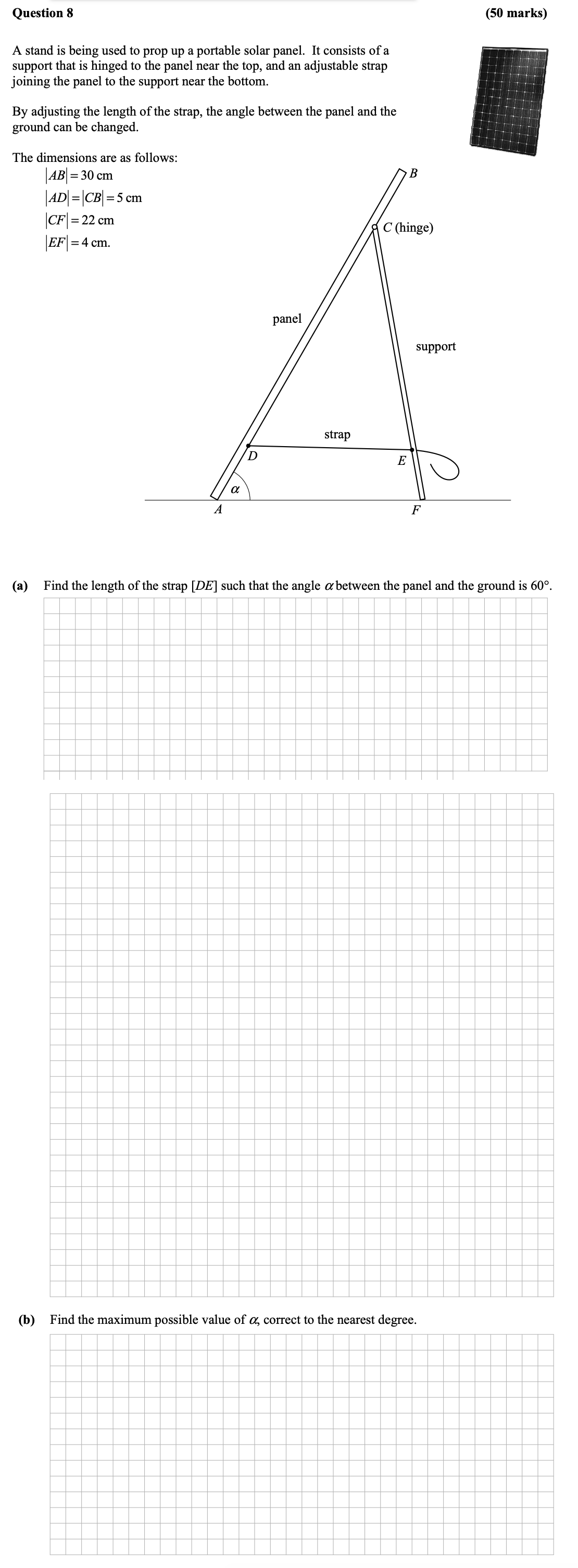 A-stand-is-being-used-to-prop-up-a-portable-solar-panel-Leaving Cert Mathematics-Question 8-2014.png