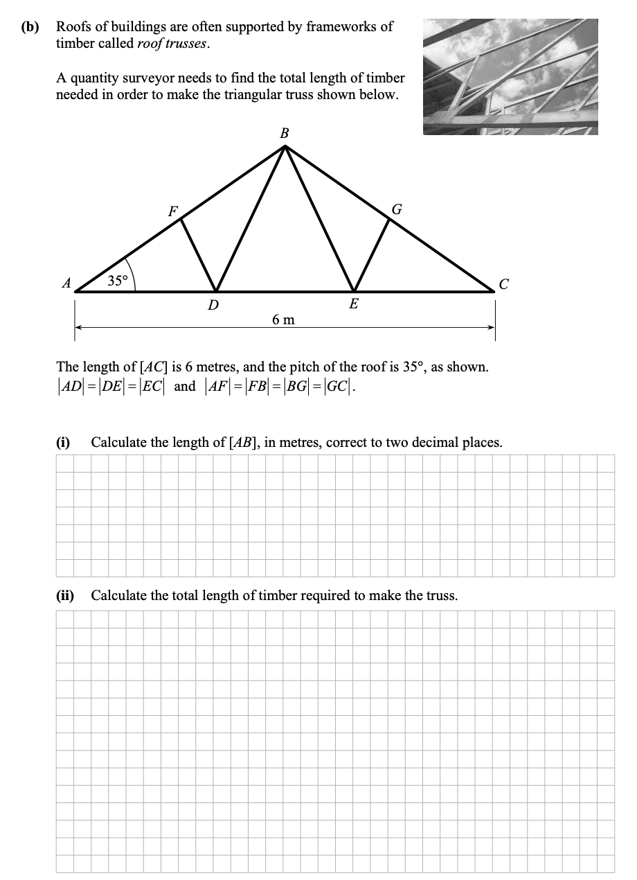 A-quantity-surveyor-needs-to-find-the-total-length-of-timber-needed-in-order-to-make-the-triangular-truss-shown-below-Leaving Cert Mathematics-Question b-2010.png