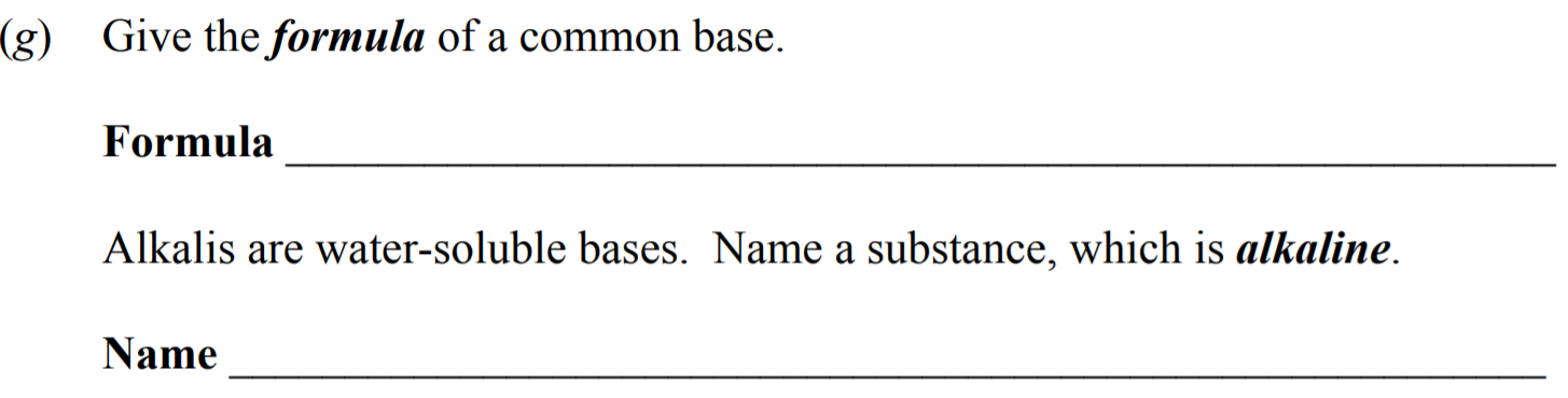 Give-the-formula-of-a-common-base-Junior Cycle Science-Question (g)-2007.png
